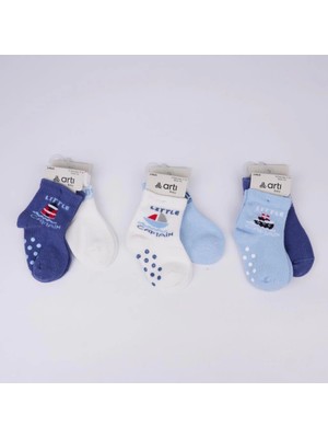 Mey Ithalat®  filip 2'li Abs'li Erkek Bebek Soket Çorap K44143 (Adet Fiyatıdır)