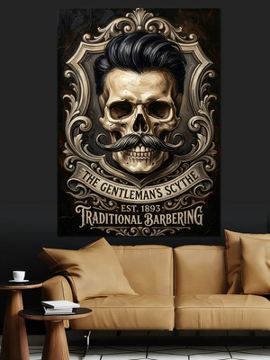 Artmeg Centilmen Kurukafa ve Şık Çerçeve Dekoratif Kanvas - Mdf Ahşap Tablo