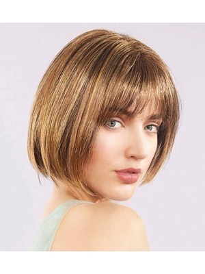 Mey Ithalat® Açık Kahverengi Küt Parti Peruk Küt Saç
