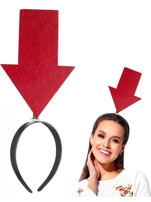 Colezium Kişiselleştirilebilir Ok Taç – Üzerine Yazı Yazılabilen Parti Tacı Kırmızı Renk