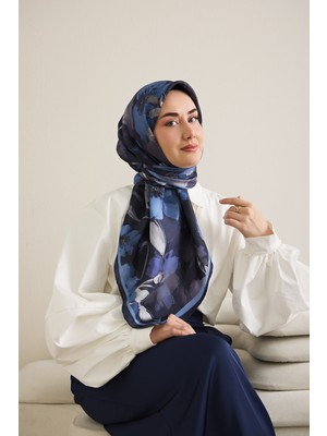 Silk Home Twill Ipek Eşarp 11498-12 Lacivert
