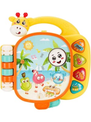 Mey Ithalat® Sesli ve Işıklı Zürafa Figürlü Müzik Kitabı