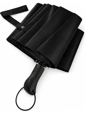 Bliss Umbrella Ergonomik Saplı 10 Telli Otomatik Şemisye Siyah