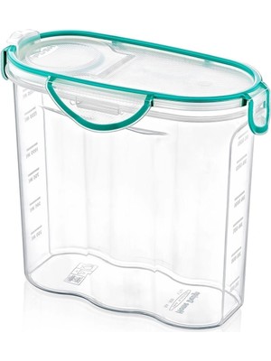 Mey Ithalat®  Kilitli Kapaklı Contalı Hava,su Sıvı Geçirmez 1,7 Litre Erzak Saklama KABI-SA585