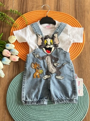 Saye Kids Erkek Bebek Tom Jery Salopet Takım