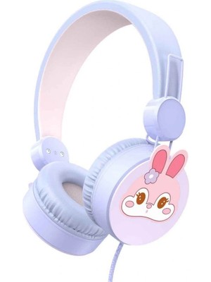 Mey Ithalat® Tavşan Desenli Mikrofonlu Kulak Üstü Kulaklık