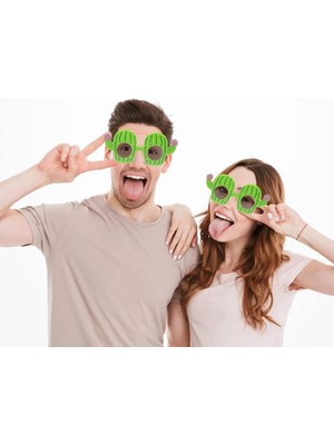 Mey Ithalat® Kaktüs Temalı Hawaii Yaz Partisi Gözlüğü 8.5X18.5 cm