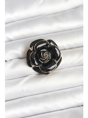 Mey Ithalat® Siyah Gül Model Broş