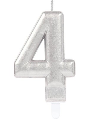 Mey Ithalat® 4 Rakam Mum Gümüş Renk