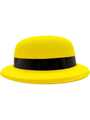 Mey Ithalat® Neon Partisi Sarı Renk Melon Plastik Parti Şapkası