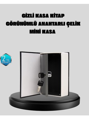 Mey Ithalat® Anahtarlı Gizli Kitap Kasa – Metal Iç Yapı, Kamuflajlı Sözlük Tasarım
