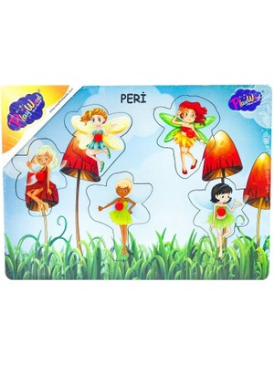 Mey Ithalat® Ahşap Tutmalı Peri Kızı Puzzle