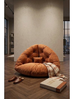 AVYNA Monza™ Premium Relax 2’si 1 Arada Yer Minderi & Armut Koltuk – Ithal Kumaş, Ergonomik Tasarım