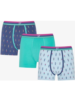 Penti Erkek Tropic Mix Deniz Desenli 3'lü Boxer
