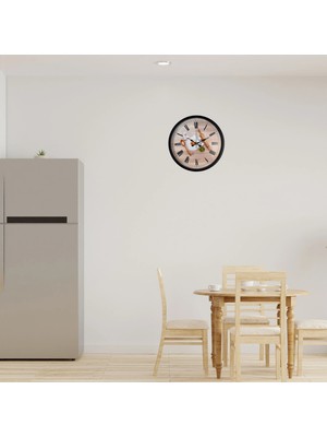 Mey Ithalat® Chef Kitchen Siyah 36 cm Dekoratif Duvar Saati