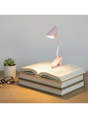 Mey Ithalat®  A model Mandallı LED Kitap Okuma Ası – Kıvrılabilir Esnek Gövdeli, Taşınabilir Gece Ası & Masaüstü Okuma Işığı