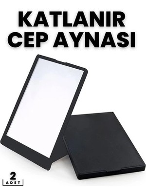 Mey Ithalat® Katlanabilir Ikili Cep Aynası Seti – Ultra Net Cam & Ergonomik Kompakt Tasarım