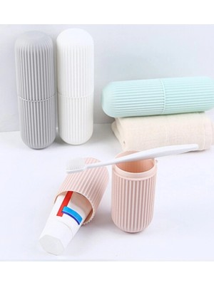 Mey Ithalat® Seyahat Tipi Diş Macunu ve Fırçası Kabı 4 Renk