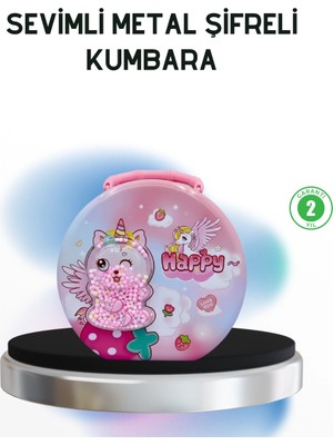 Mey Ithalat® Anahtarlı Çocuk Para Kasası Eğitici ve Dekoratif Tasarım