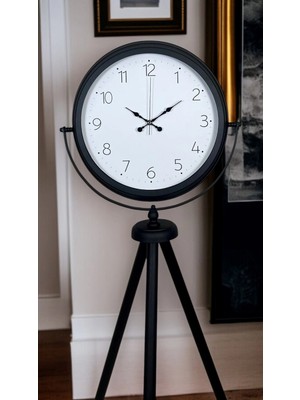 Mey Ithalat® Pure Black Tripod Ayaklı Saat