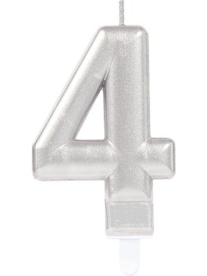 Mey Ithalat® 4 Rakam Mum Gümüş Renk
