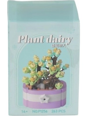 Mey Ithalat® P1256 Simülasyon Çiçek Serisi 263 Parça Block Oyuncak