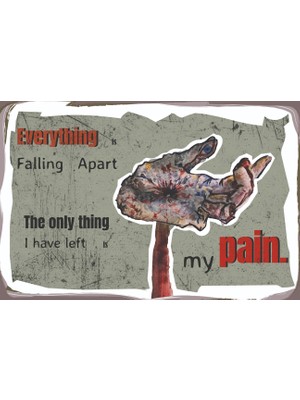 tp Retro Vintage 5 mm Ahşap Üzerine Everything Temalı Poster Tablo 20X30 cm