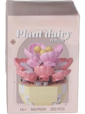 Mey Ithalat® P1249 Simülasyon Çiçek Serisi 253 Parça Block Oyuncak