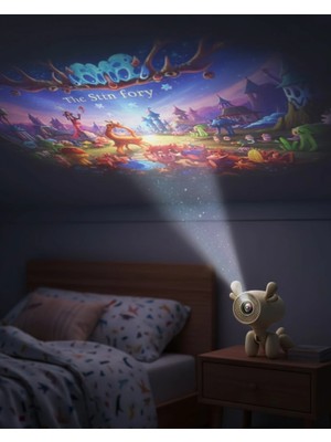 Mey Ithalat® Geyik Tasarımlı Akıllı Projeksiyon 4K Destekli 500 Ansı Lümen