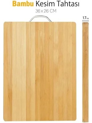 Pazarcan Metal Saplı Bambu Kesim Panosu