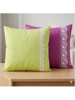 Elif Nazlı Perde Yastık Kılıfı Takımı-Dörtlü Takım-Çeyizlik ve Günlük Kullanım Için