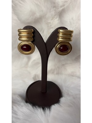 Stelle Jewelry Kahve Taşlı Aristol Küpe