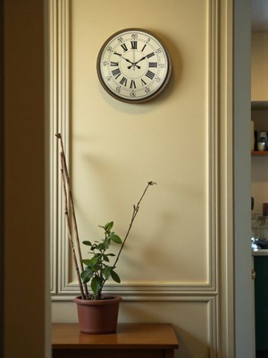 Mey Ithalat® 36 cm Kahverengi Retro Duvar Saati