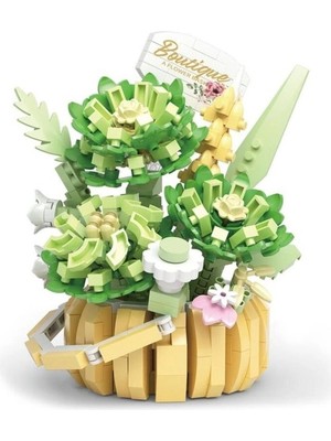 Mey Ithalat® P1091 Çiçek Buketi 524 Parça Block Oyuncak