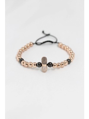 Mey Ithalat® Rose Renk Çelik Zirkon Objeli Asansörlü Bileklik