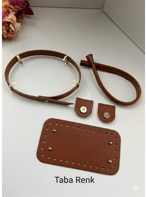 ZG Hobi Aksesuar Örgü Çantalar Için Suni Deri Kit