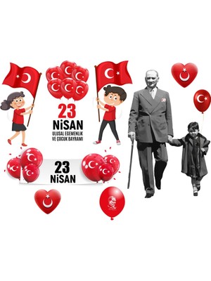 Eleven Markets 23 Nisan 29 Ekim Süsleme 15 Adet  Ay Yıldızlı  Balon