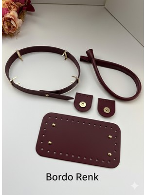 ZG Hobi Aksesuar Örgü Çantalar Için Suni Deri Kit