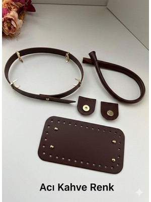 ZG Hobi Aksesuar Örgü Çantalar Için Suni Deri Kit