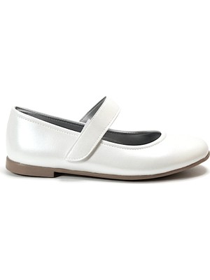 Onlo Ayakkabı Bt.07 Cırtlı Sedef Ortopedik Kız Çocuk Babet Ayakkabı