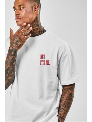 Lushiowear Erkek Baskılı T-Shirt Kısa Kol Bisiklet Yaka Regular Fit Rahat Kalıp Tişört -  Beyaz