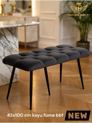 By Hakan Aşkın Stella 43X100 cm Puf&bench Yatak Önü - Antre - Salon - Oturma Odası