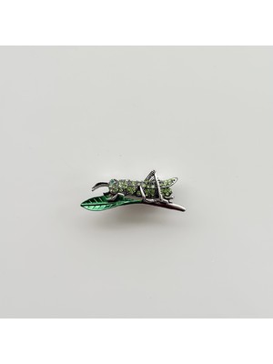 Vesce Atelier Yeşil Çekirge Broş