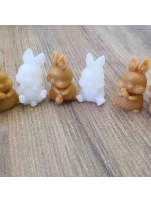 Sabrina Organizasyon 25 adet Asetat Kutu Kokulu Mum Tavşan Figürü