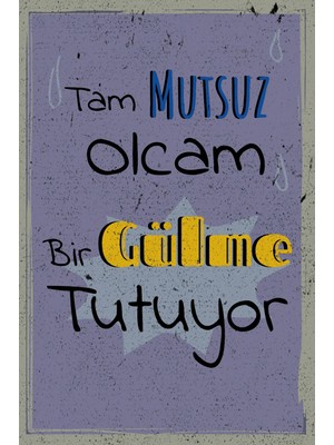 tp Retro Vintage 5 mm Ahşap Üzerine Gülme Tutuyor Temalı Poster Tablo 20X30 cm