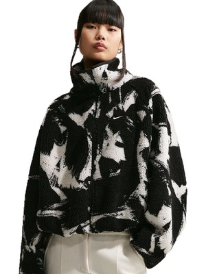 Nike W Nsw Street Aop Sherpa Kapüşonlu Kadın Ceket - Desenli