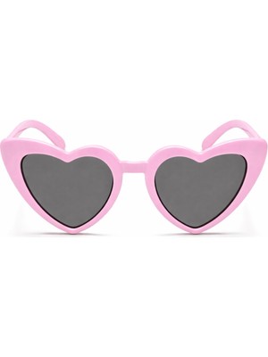 DS LLC Pembe Retro Kalp Gözlük – 80’ler 90’lar Stil Parti Gözlüğü Iegtgrs-34