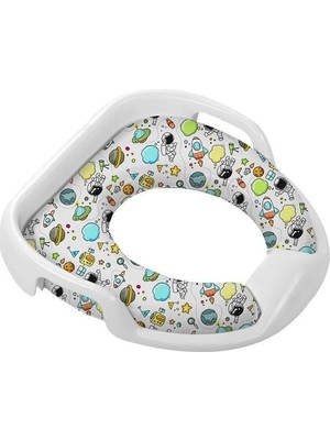 Softy Jumbo Kids Çocuk-Bebek Yanlardan Tutmalı Yumuşak Süngerli Klozet Kapağı Adaptörü ( Lisinya )