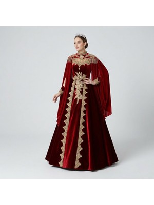 Ceyyiz Bindallı Kına Elbisesi 20-113 Kırmızı