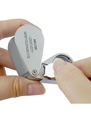 Kontrol, Için Özel Kutulu Metal Işıklı Lup 30X21 - Lisinya